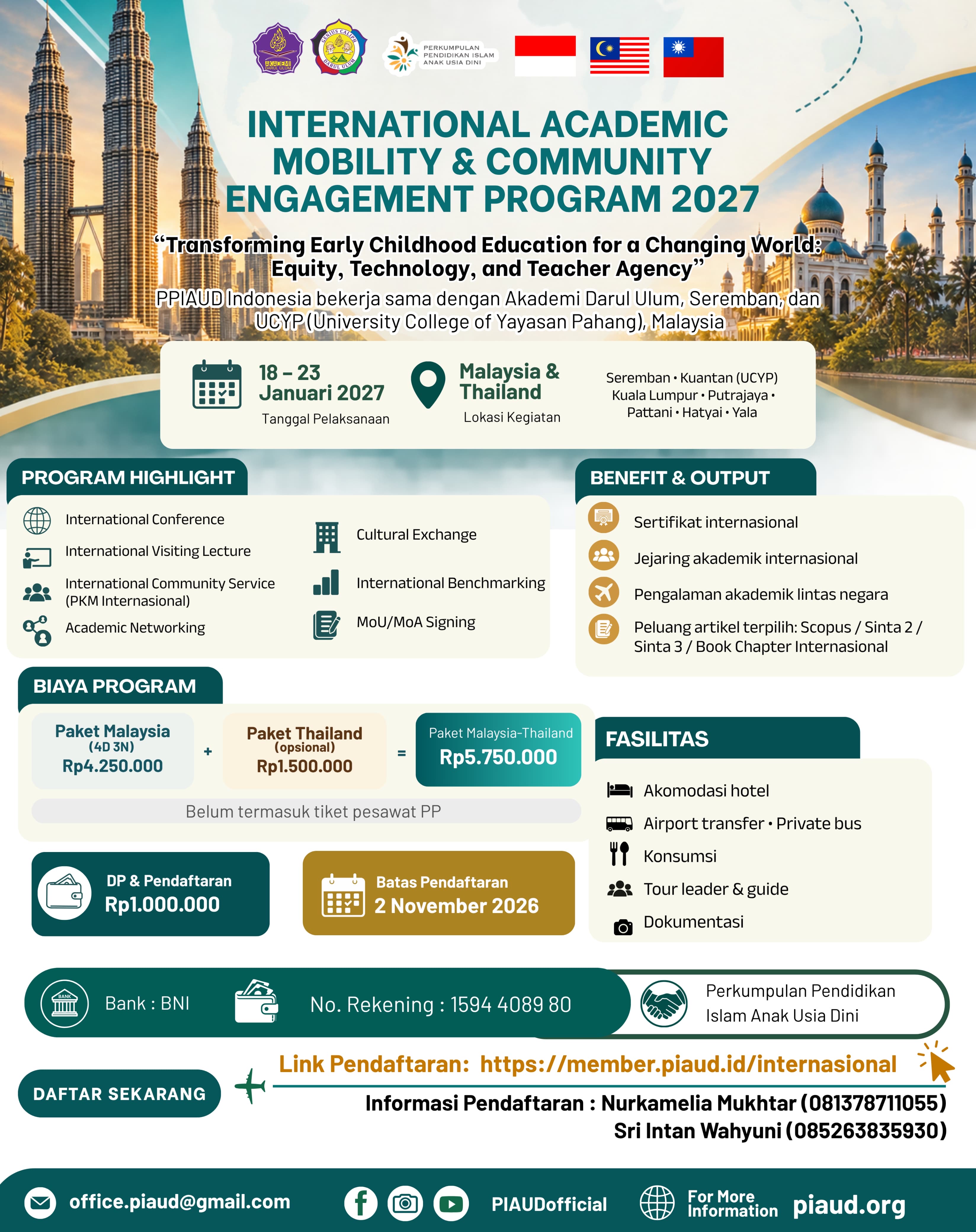 Poster International Academi Mobility & Community Engagement Program 2027